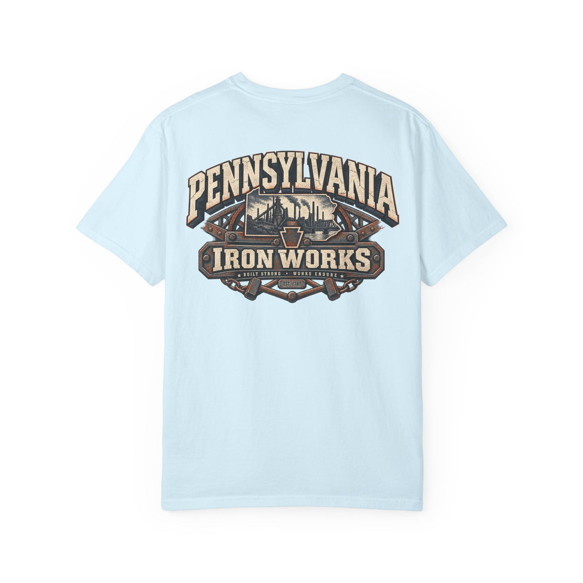Pennsylvania Iron Works Unisex Comfort Color 1717 Streetwear Graphic Tee