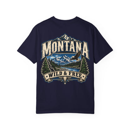 Montana Wild & Free Unisex Comfort Color 1717 Streetwear Graphic Tee
