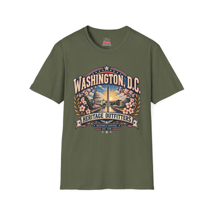 Washington D.C. Heritage Outfitters Unisex Softstyle T Shirt State Pride Graphic Tee Collections FS03