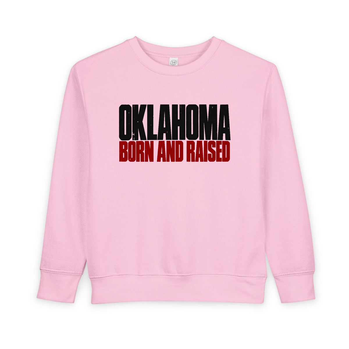 Oklahoma Born and Raised Oklahoma Streetwear Unisex Toddler Sweatshirt