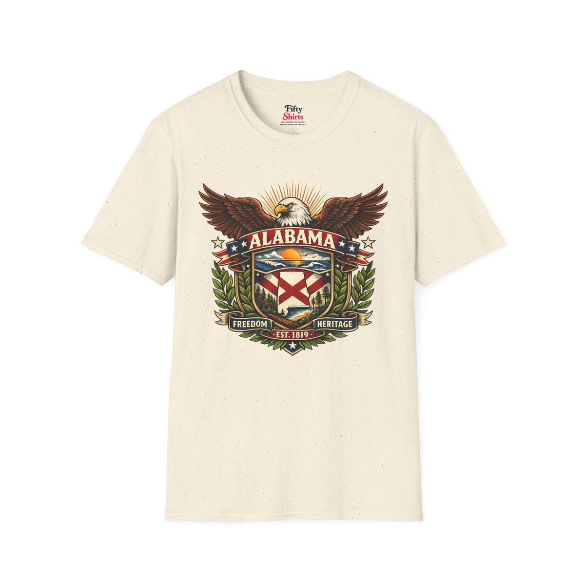 Alabama Americana Eagle Unisex Softstyle T Shirt State Pride Graphic Tee Collections FS03
