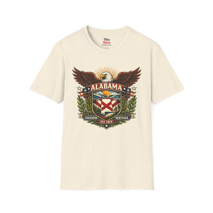 Alabama Americana Eagle Unisex Softstyle T Shirt State Pride Graphic Tee Collections FS03