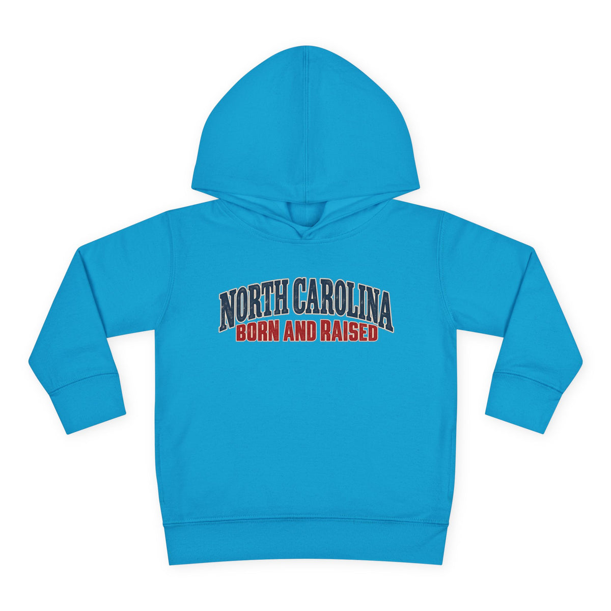 North Carolina Born and Raised Classic Souvenir Unisex Toddler Pullover Fleece Hoodie