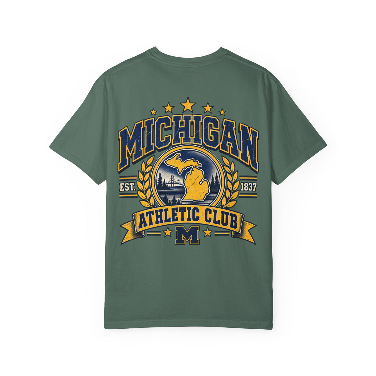 Michigan Athletic Club Unisex Comfort Color 1717 Streetwear Graphic Tee