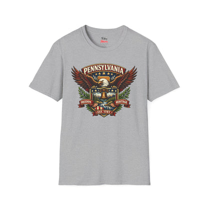 Pennsylvania Americana Eagle Unisex Softstyle T Shirt State Pride Graphic Tee Collections FS03