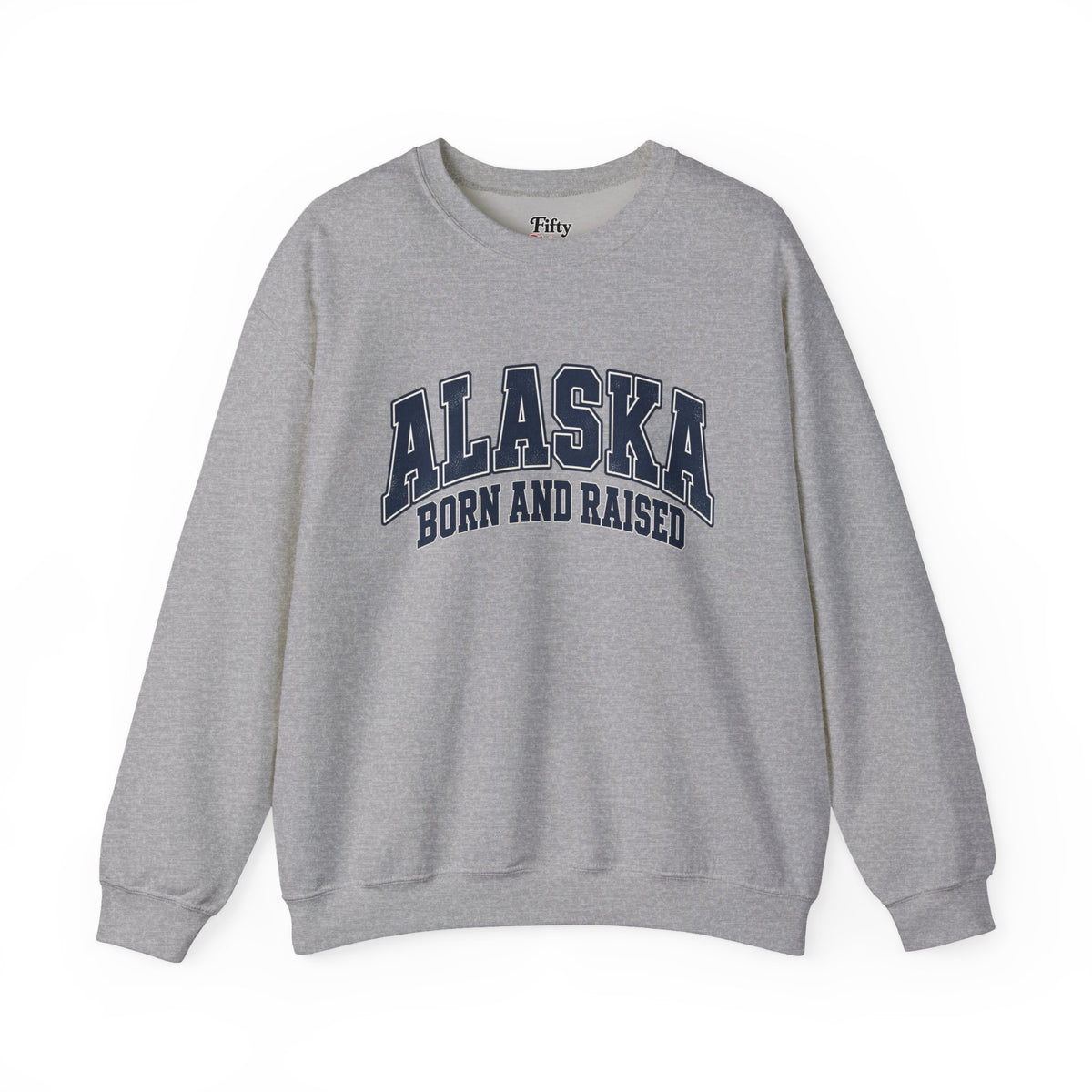 Alaska Born and Raised Vintage Athletic Heritage Unisex Sweatshirt Graphic