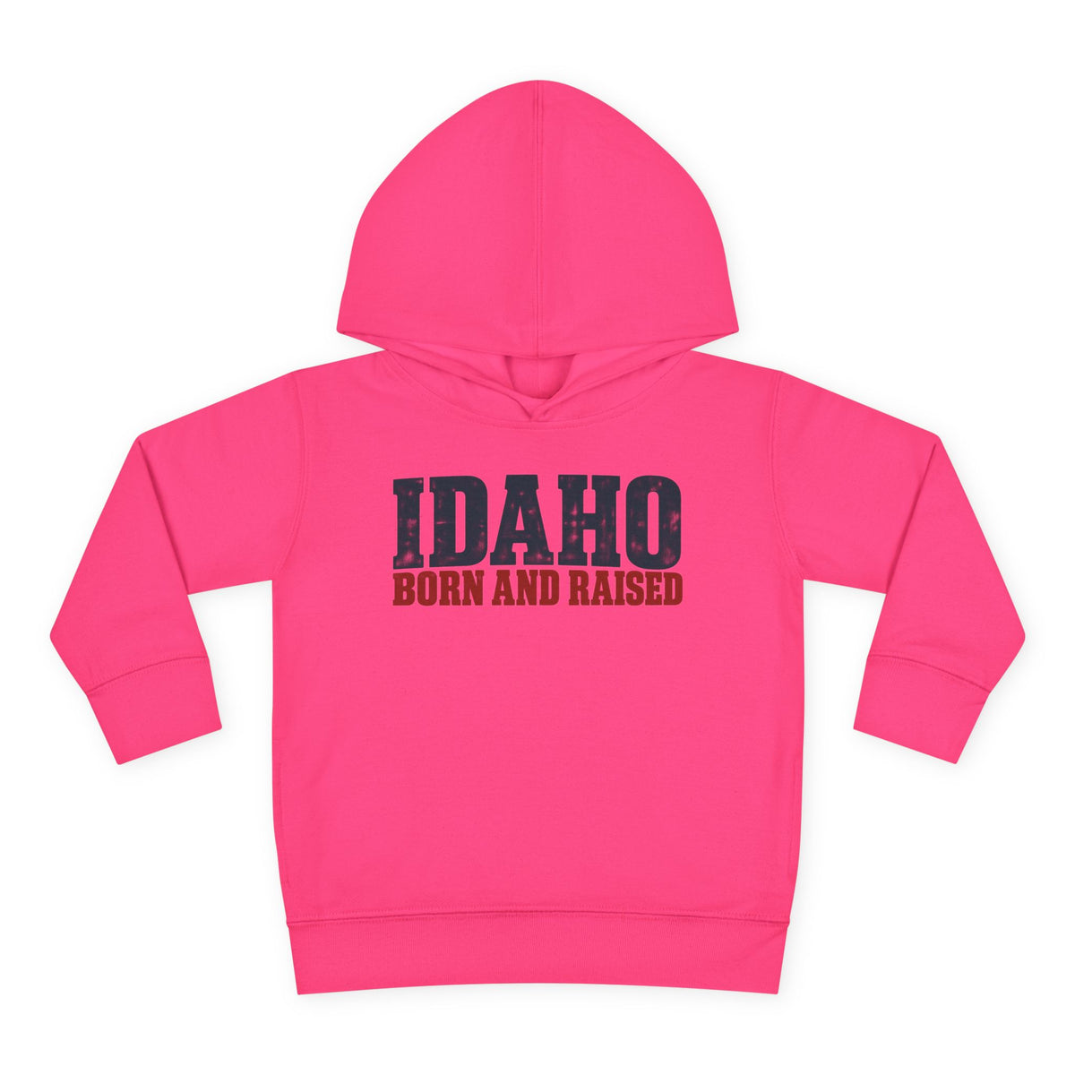 Idaho Born and Raised Rustic Americana Unisex Toddler Pullover Fleece Hoodie