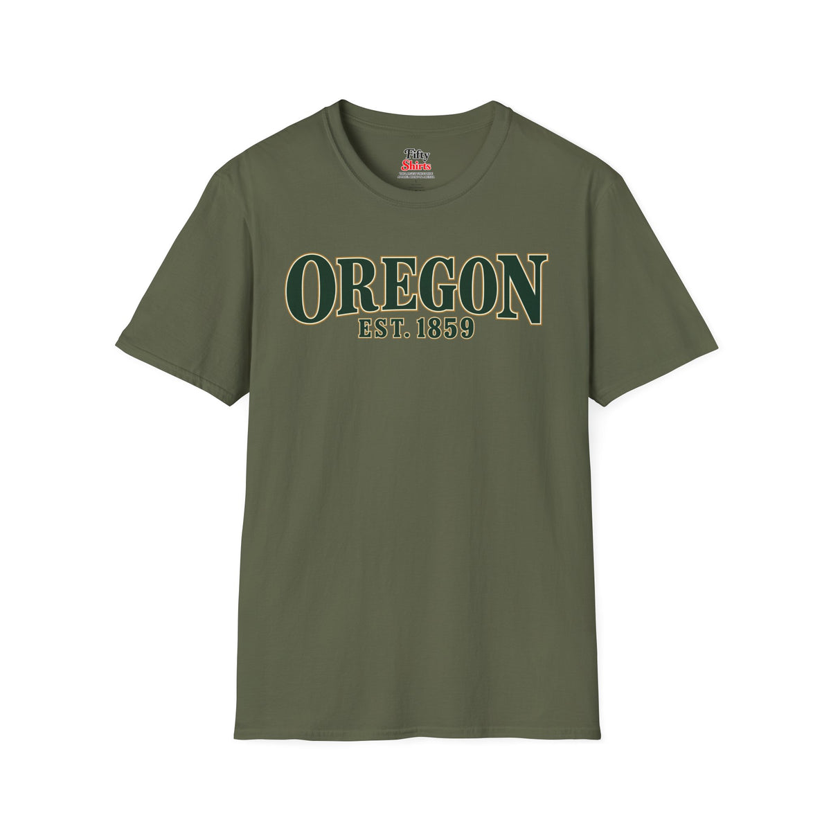 Oregon EST 1859 Unisex Softstyle T Shirt State Name Graphic Tee