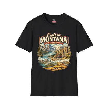 Explore Montana Unisex Softstyle T Shirt State Pride Graphic Tee Collections FS03