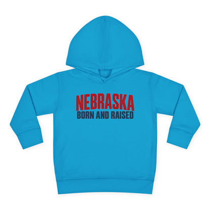 Nebraska Born and Raised Minimal Heritage Unisex Toddler Pullover Fleece Hoodie