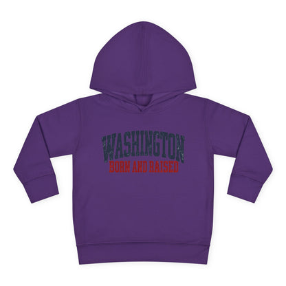 Washington Born and Raised Vintage Americana Unisex Toddler Pullover Fleece Hoodie