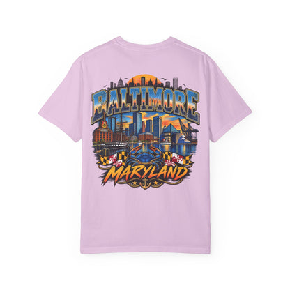 Baltimore Maryland Unisex Comfort Color 1717 Streetwear Graphic Tee