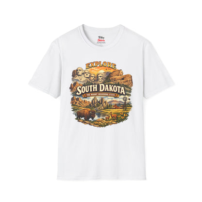 Explore South Dakota Unisex Softstyle T Shirt State Pride Graphic Tee Collections FS03