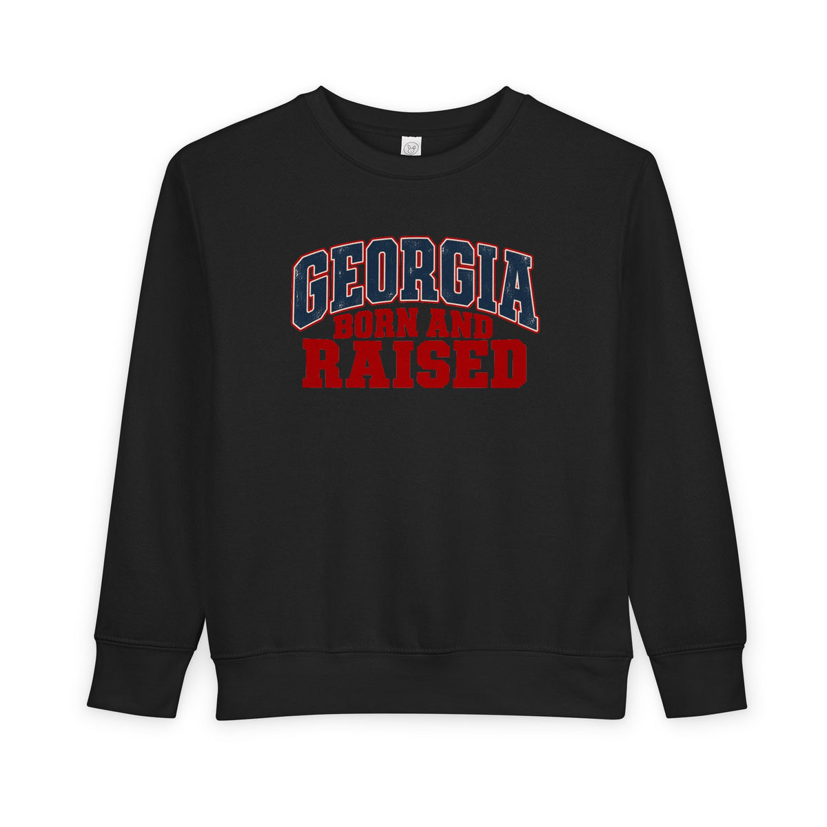 Georgia Born and Raised Rustic Southern Unisex Toddler Sweatshirt