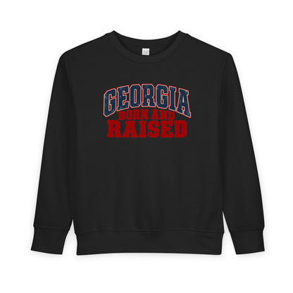 Georgia Born and Raised Rustic Southern Unisex Toddler Sweatshirt