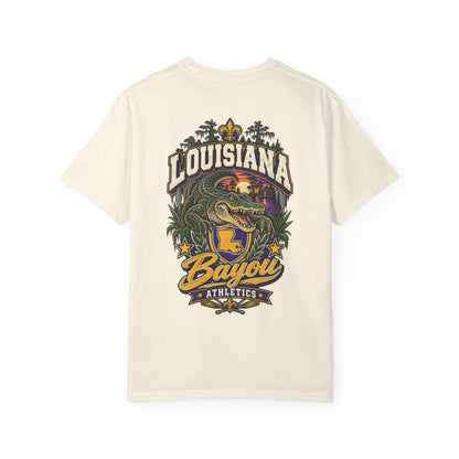 Louisiana Bayou Athletics Unisex Comfort Color 1717 Streetwear Graphic Tee