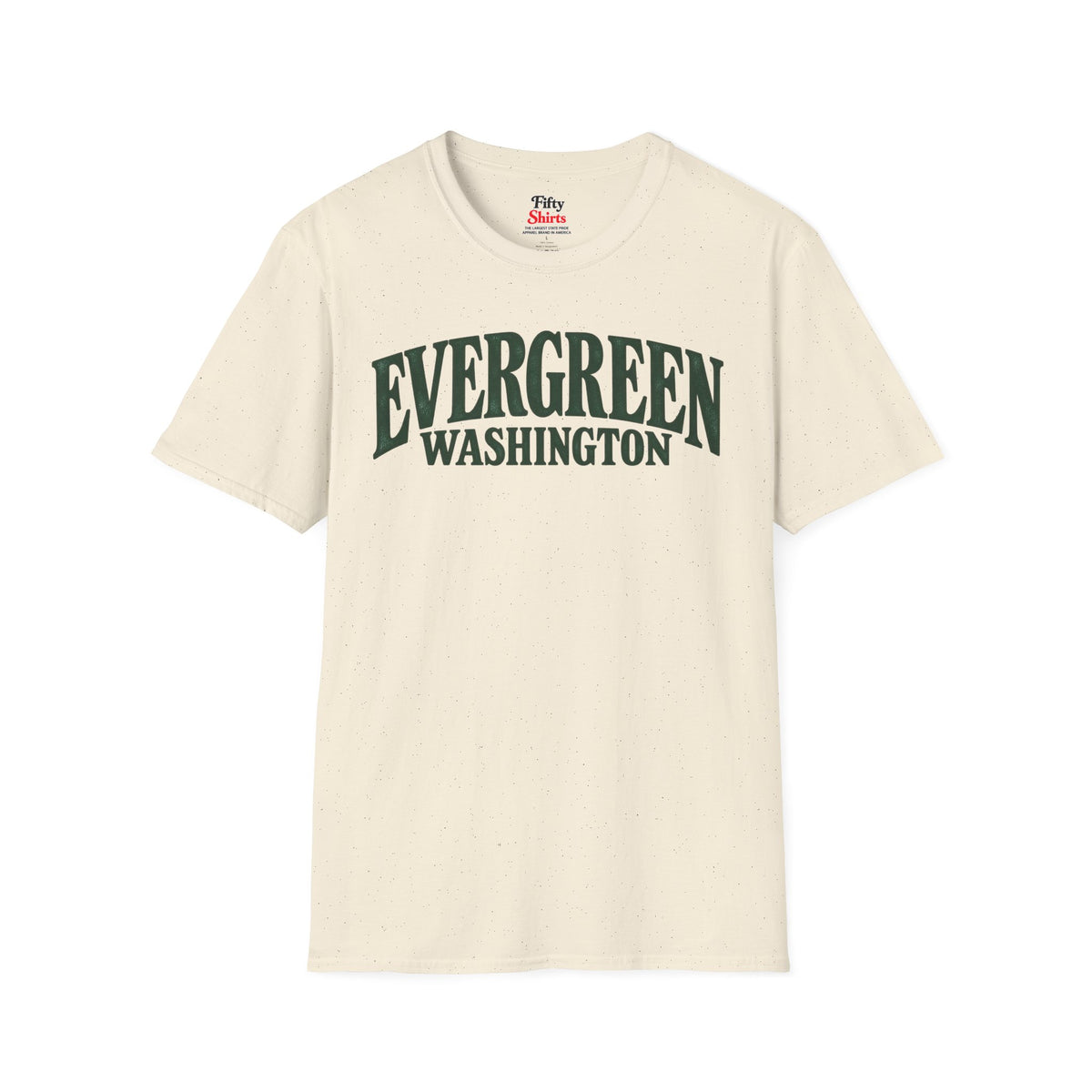 Evergreen Washington Unisex Softstyle T Shirt State Name Graphic Tee