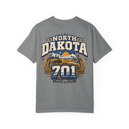 North Dakota 701 Unisex Comfort Color 1717 Streetwear Graphic Tee