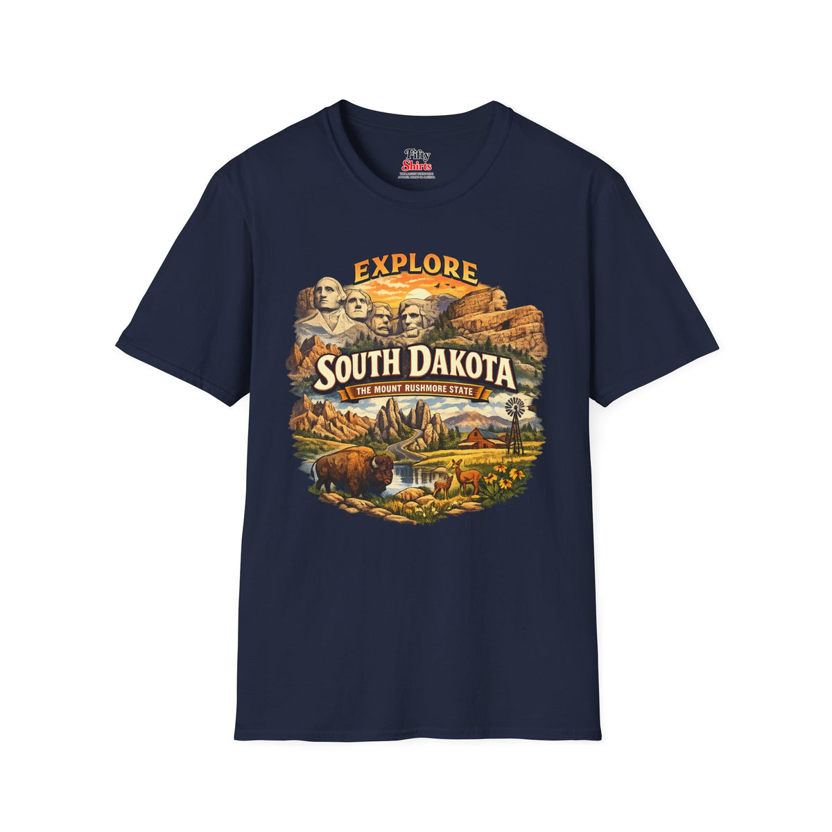Explore South Dakota Unisex Softstyle T Shirt State Pride Graphic Tee Collections FS03