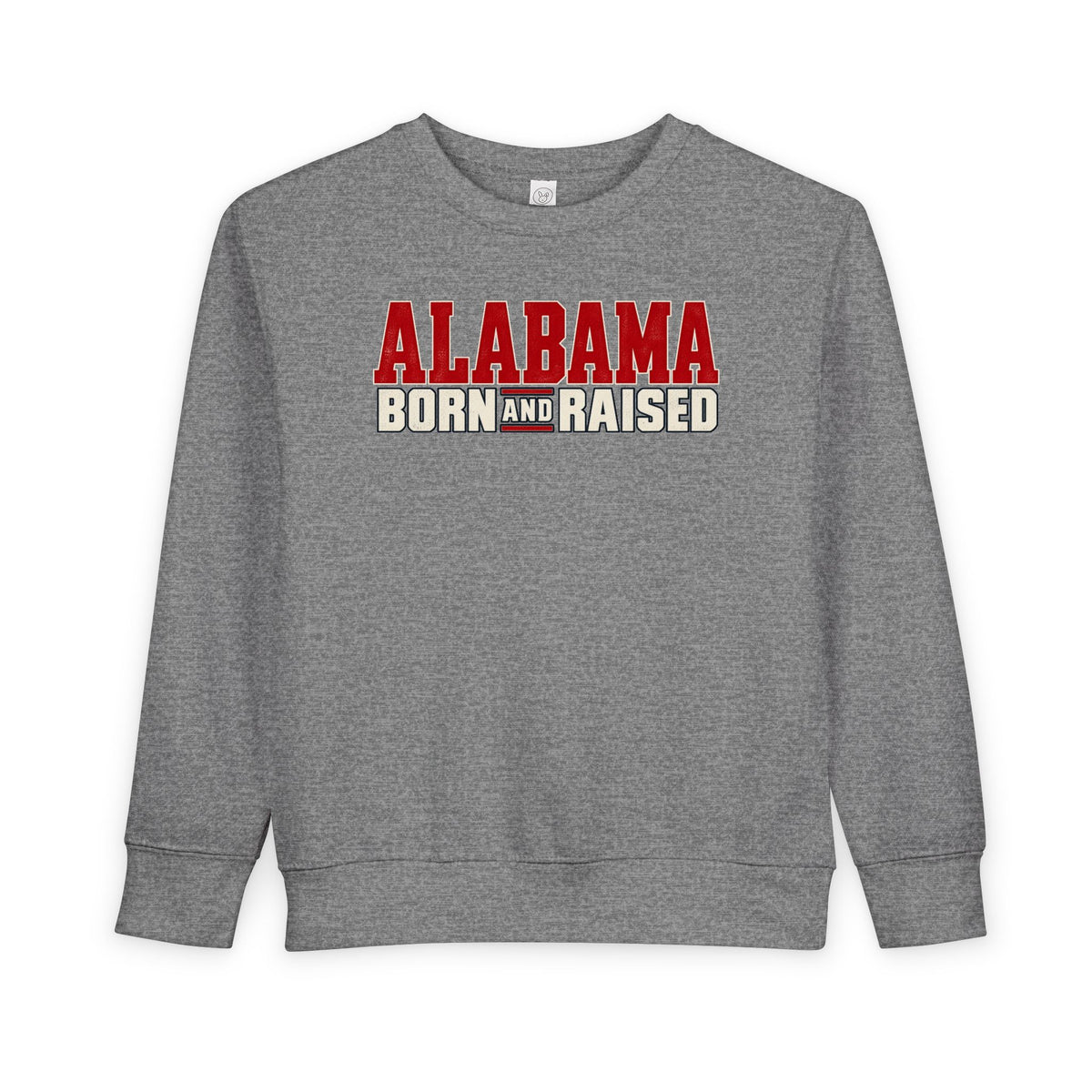 Alabama Born and Raised Premium Southern Streetwear Unisex Toddler Sweatshirt