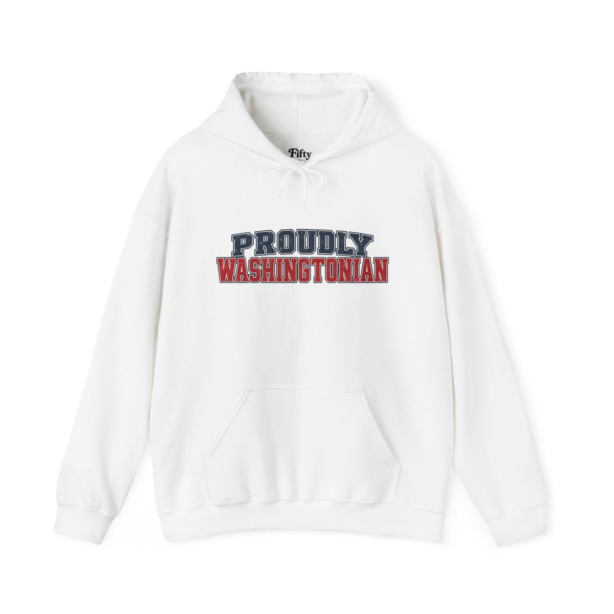 Proudly Washingtonian Washington DC Unisex Hoodie State Name Graphic