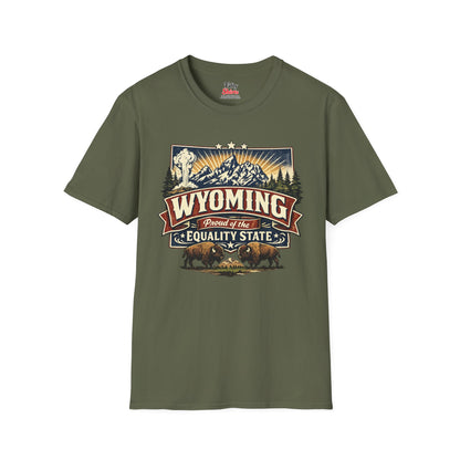 Wyoming State Pride Unisex Softstyle T Shirt State Pride Graphic Tee Collections FS03