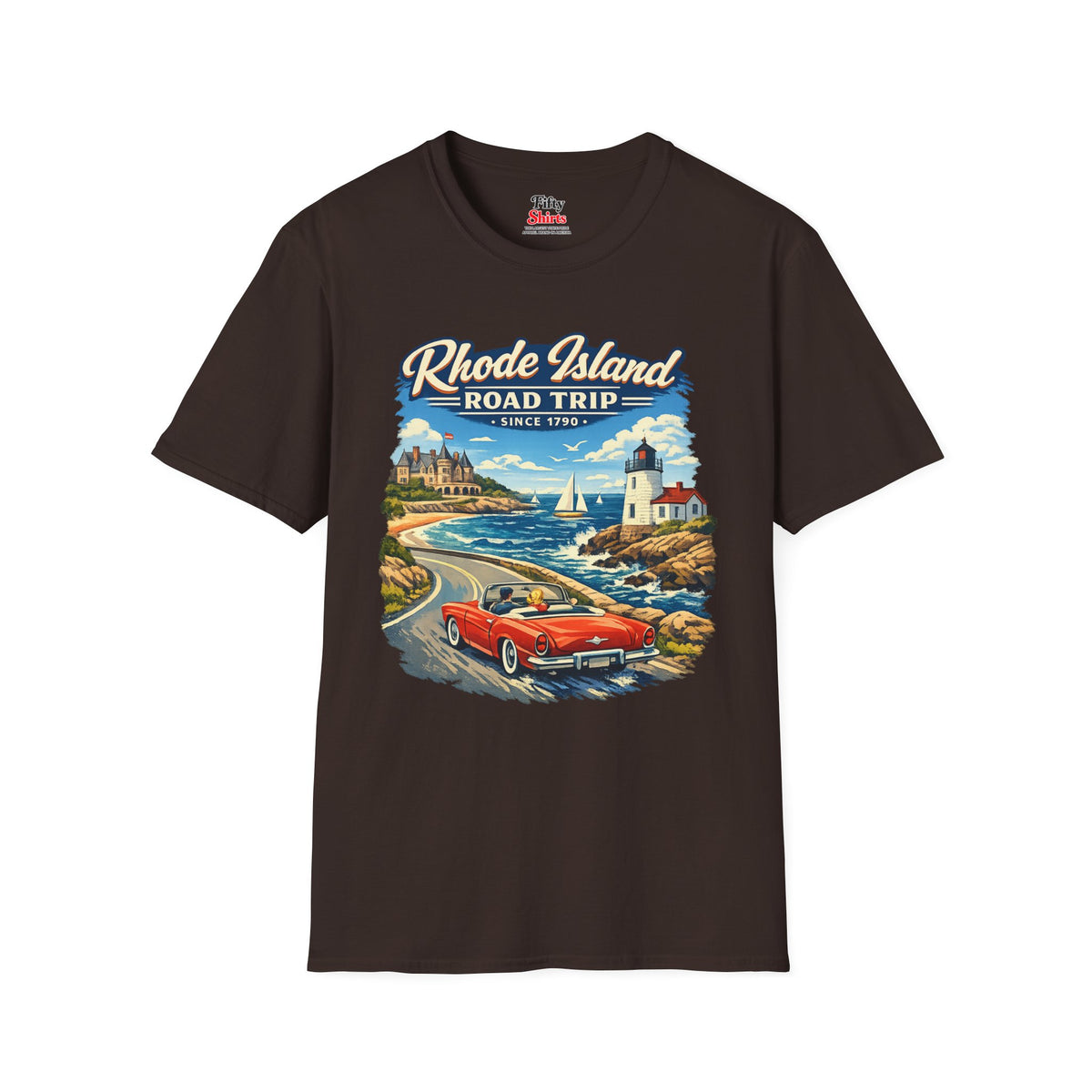 Rhode Island Road Trip Unisex Softstyle T Shirt State Pride Graphic Tee Collections FS03