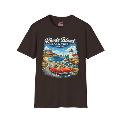 Rhode Island Road Trip Unisex Softstyle T Shirt State Pride Graphic Tee Collections FS03