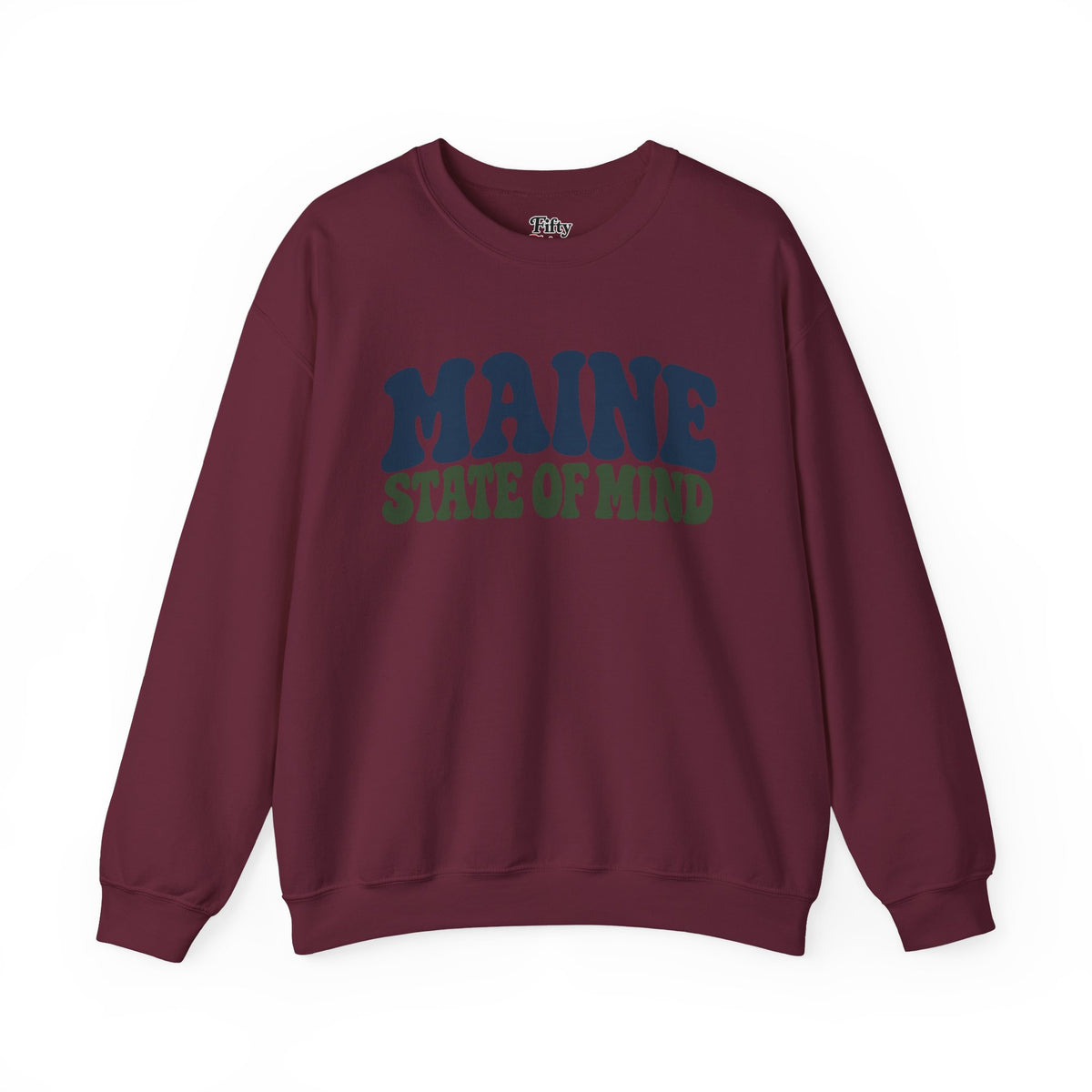 Maine State of Mind Unisex Crewneck Sweatshirt State Name Graphic