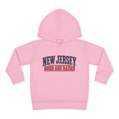 New Jersey Born and Raised Vintage Americana Unisex Toddler Pullover Fleece Hoodie