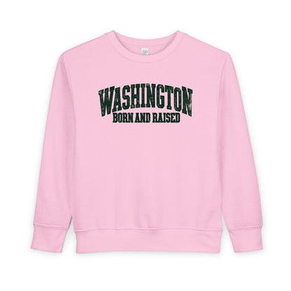 Washington Born and Raised Vintage Workwear Unisex Toddler Sweatshirt