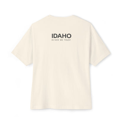 Idaho All State In God We Trust Unisex Casual Oversized Boxy Tee