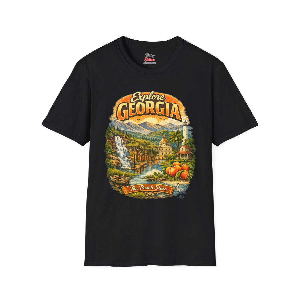 Explore Georgia Unisex Softstyle T Shirt State Pride Graphic Tee Collections FS03