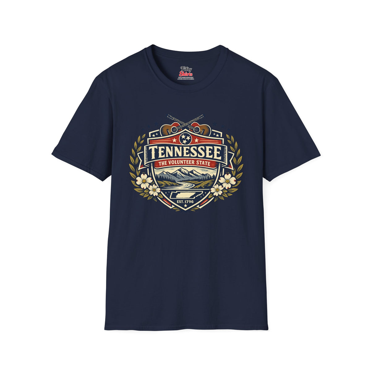 Tennessee Heritage Badge Unisex Softstyle T Shirt State Pride Graphic Tee Collections FS03