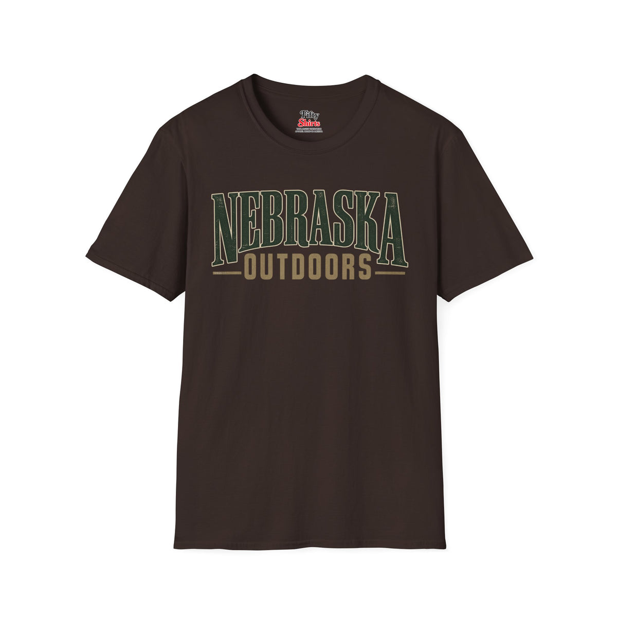 Nebraska Outdoors Unisex Softstyle T Shirt State Name Graphic Tee