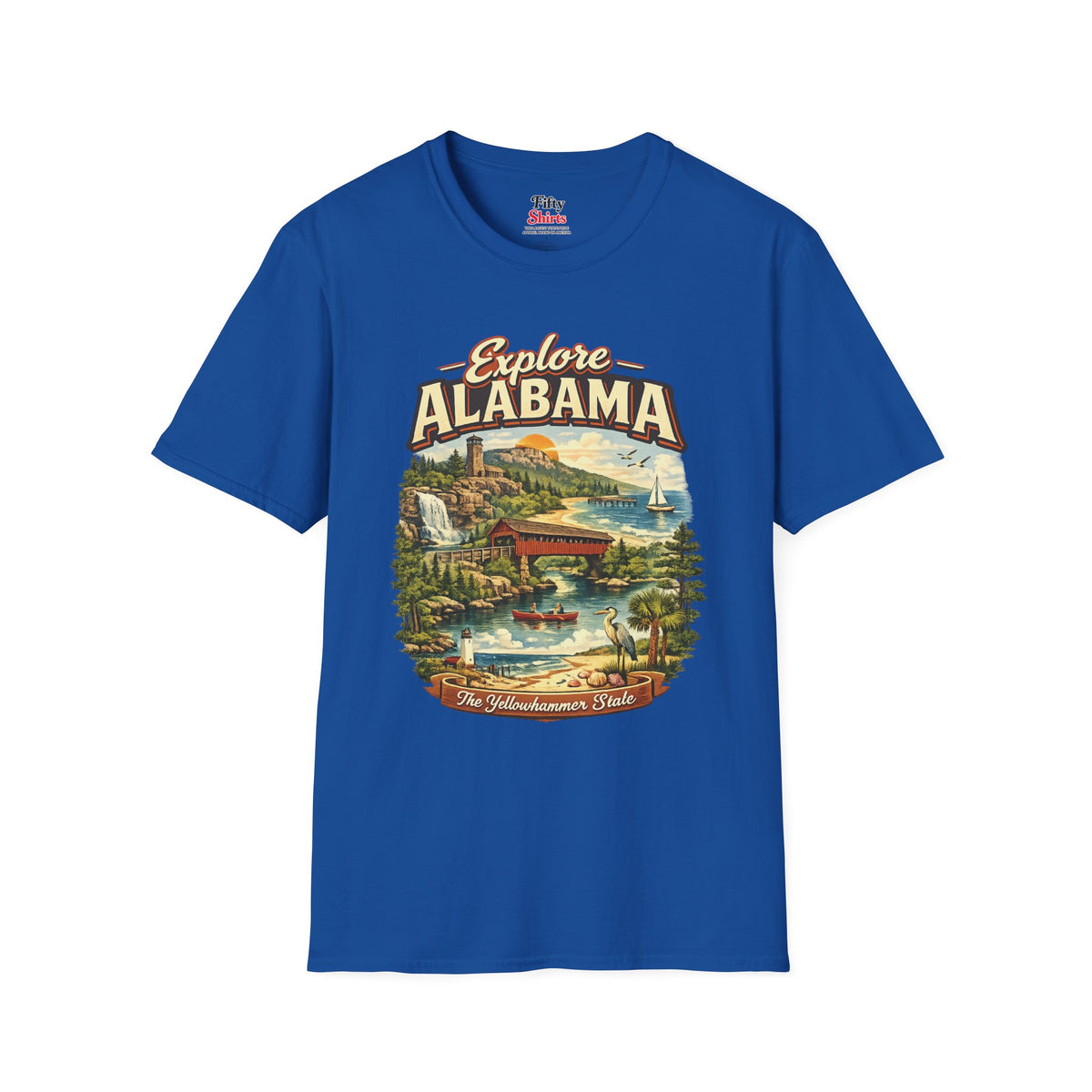 Explore Alabama Unisex Softstyle T Shirt State Pride Graphic Tee Collections FS03