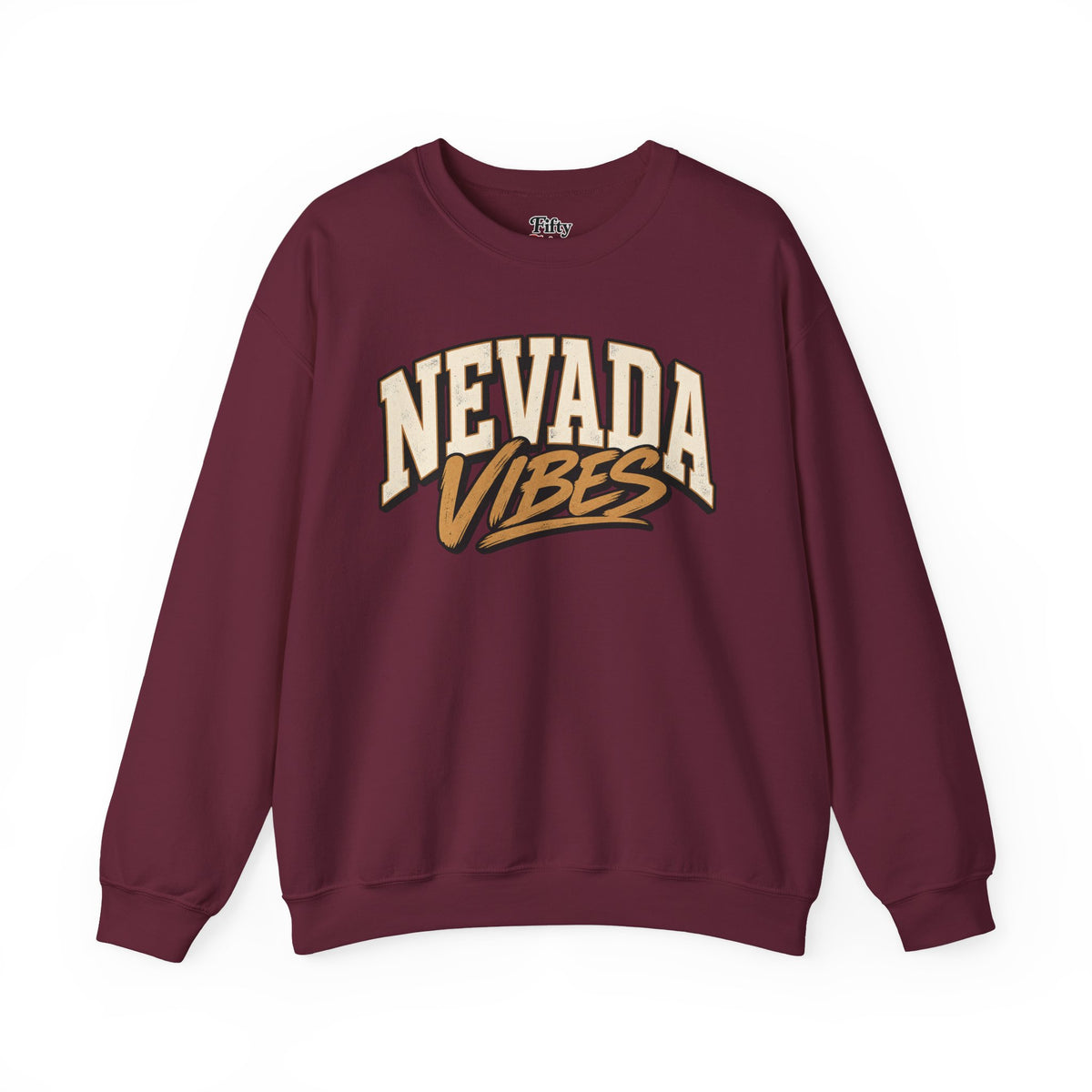 Nevada Vibes Unisex Crewneck Sweatshirt State Name Graphic