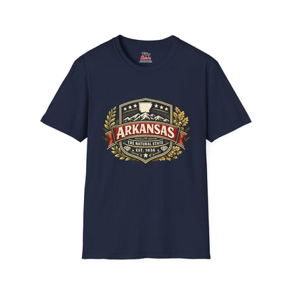 Arkansas Heritage  Badge Unisex Softstyle T Shirt State Pride Graphic Tee Collections FS03