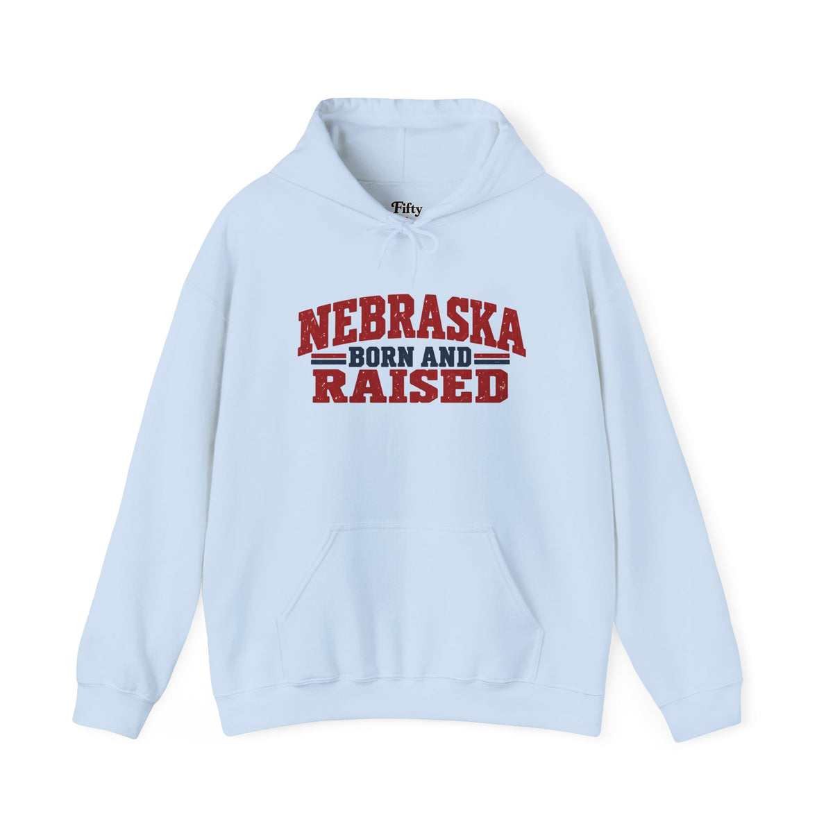 Nebraska Born and Raised Vintage Farmhouse Unisex Hoodie Graphic
