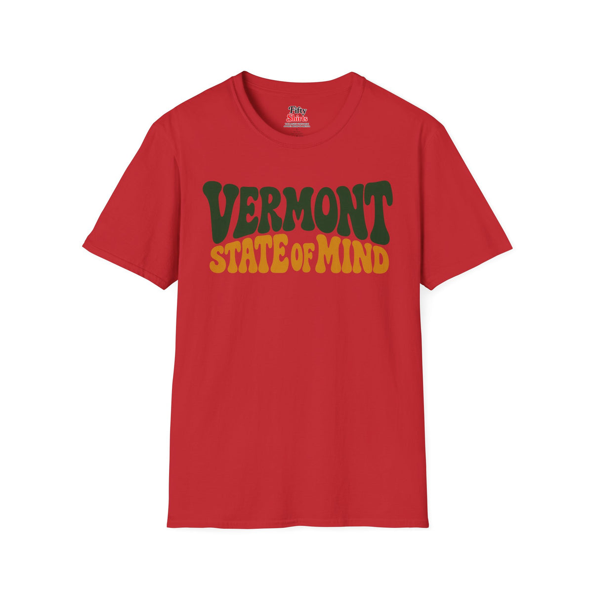 Vermont State Of Mind Unisex Softstyle T Shirt State Name Graphic Tee