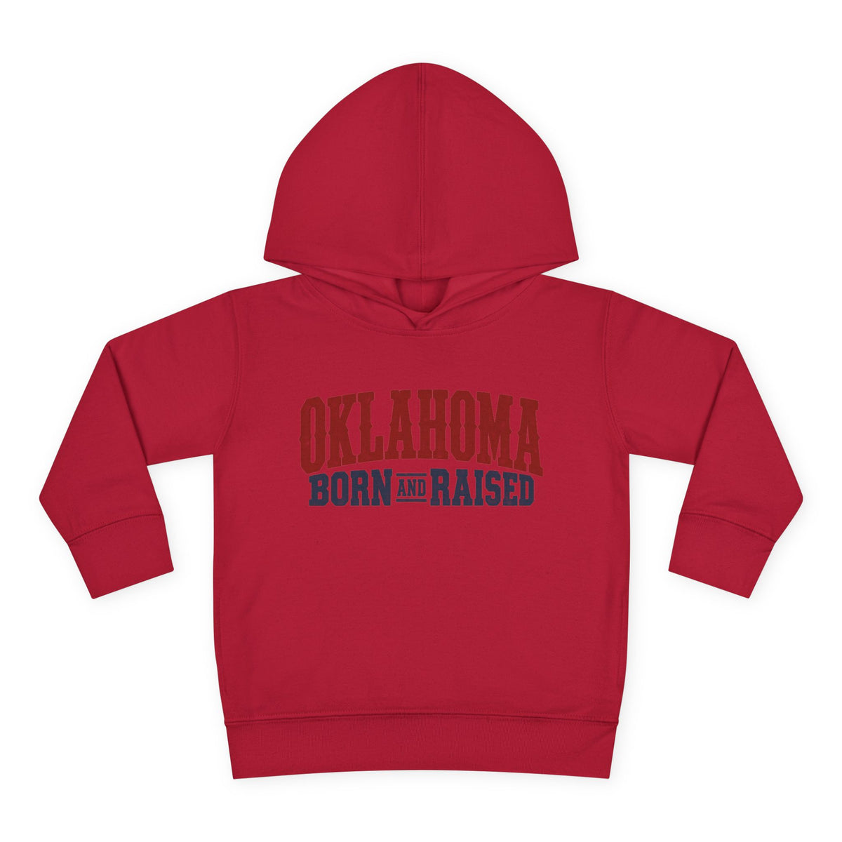 Oklahoma Born and Raised Classic Western Souvenir Unisex Toddler Pullover Fleece Hoodie