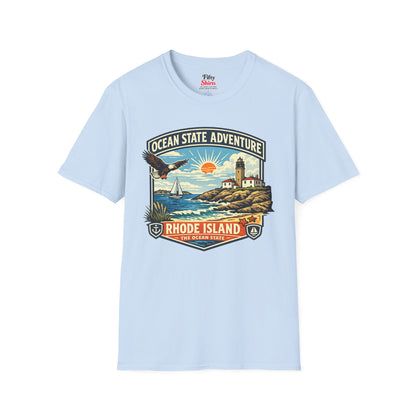 Rhode Island Ocean State Adventure Unisex Softstyle T Shirt State Pride Graphic Tee Collections FS03