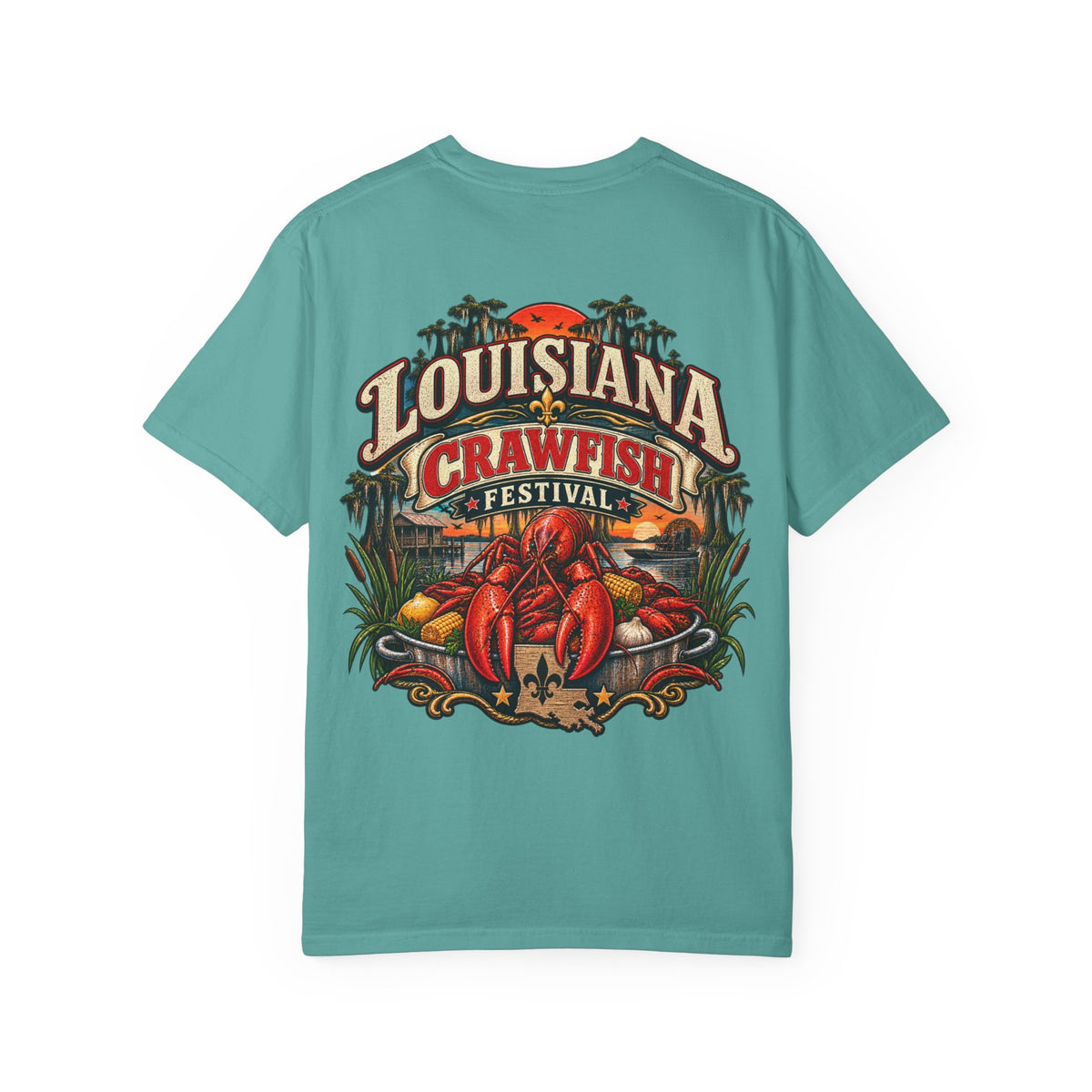 Louisiana Crawfish Festival Unisex Comfort Color 1717 Streetwear Graphic Tee