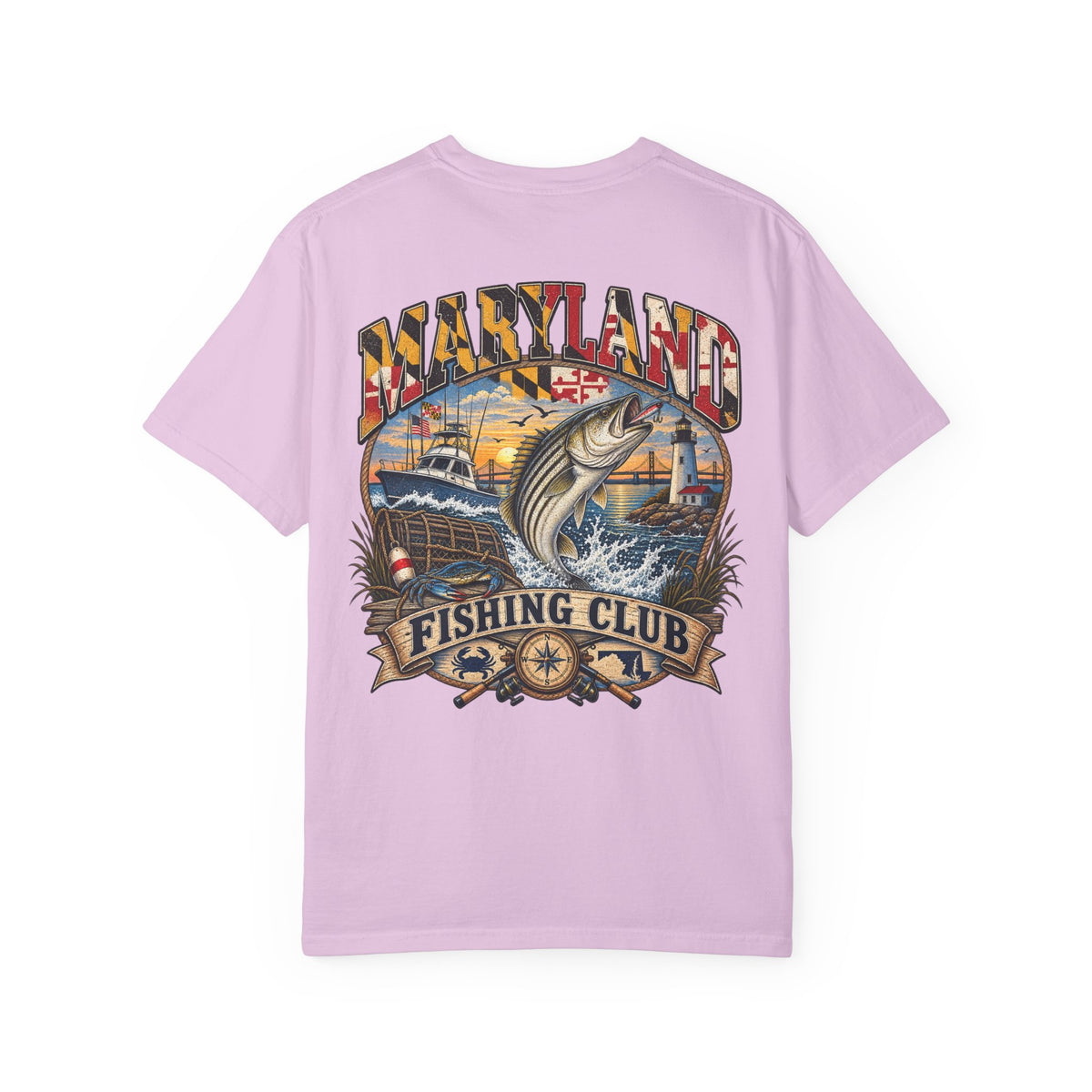 Maryland Fishing Club Unisex Comfort Color 1717 Streetwear Graphic Tee