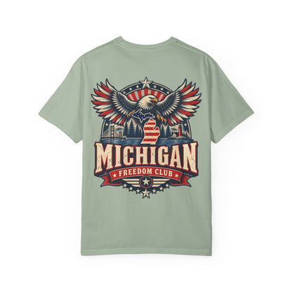 Michigan Freedom Club Unisex Comfort Color 1717 Streetwear Graphic Tee