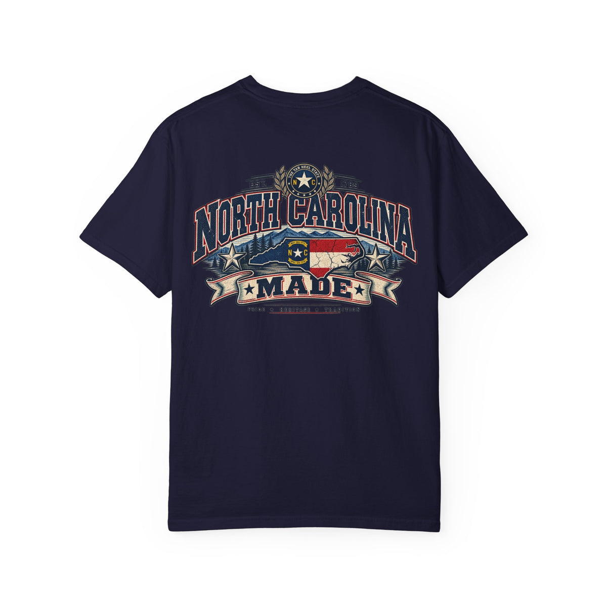 North Carolina Made Unisex Comfort Color 1717 Streetwear Graphic Tee