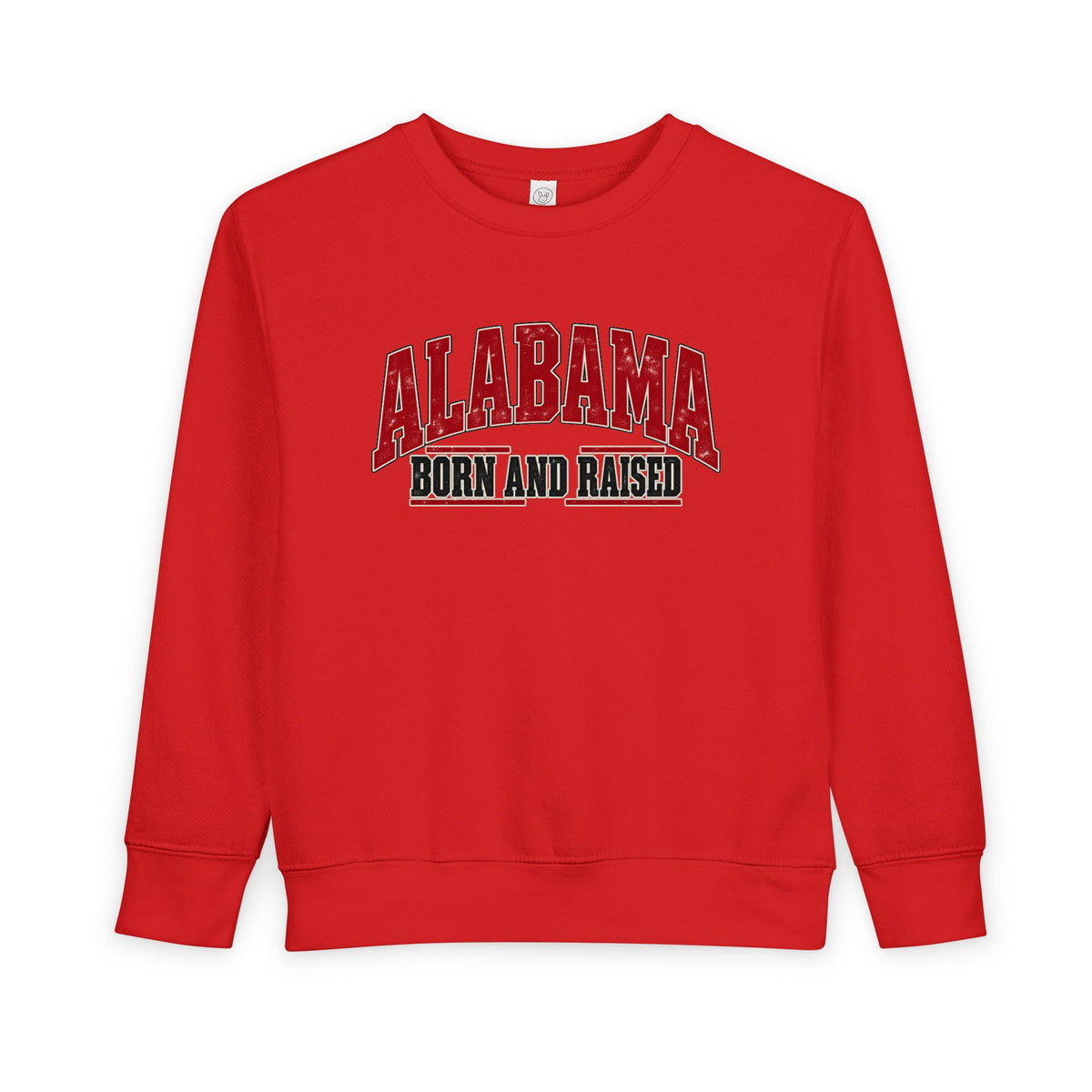 Alabama Born and Raised Bold Southern Americana Unisex Toddler Sweatshirt