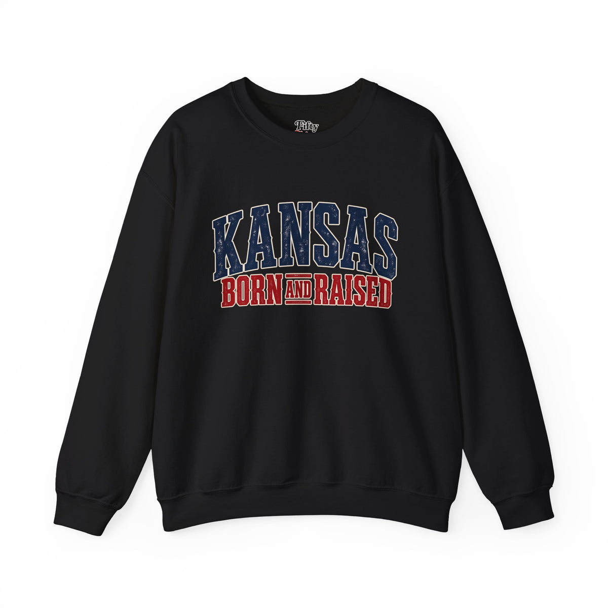 Kansas Born and Raised Western Heritage Unisex Sweatshirt Graphic