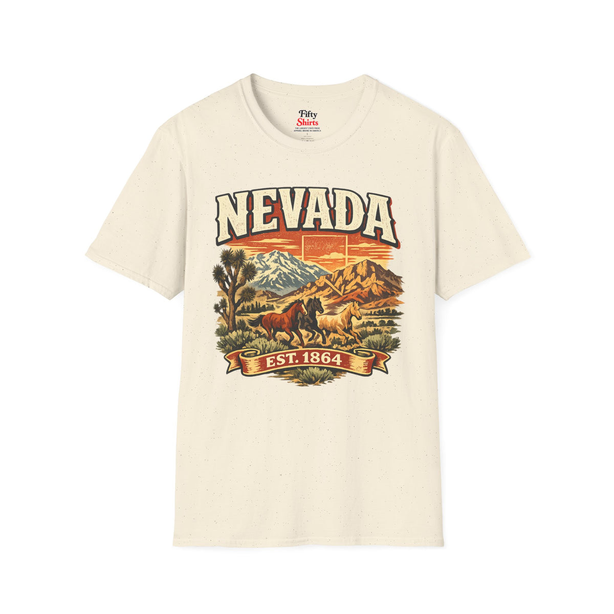Vintage Nevada Heritage Unisex Softstyle T Shirt State Pride Graphic Tee Collections FS03