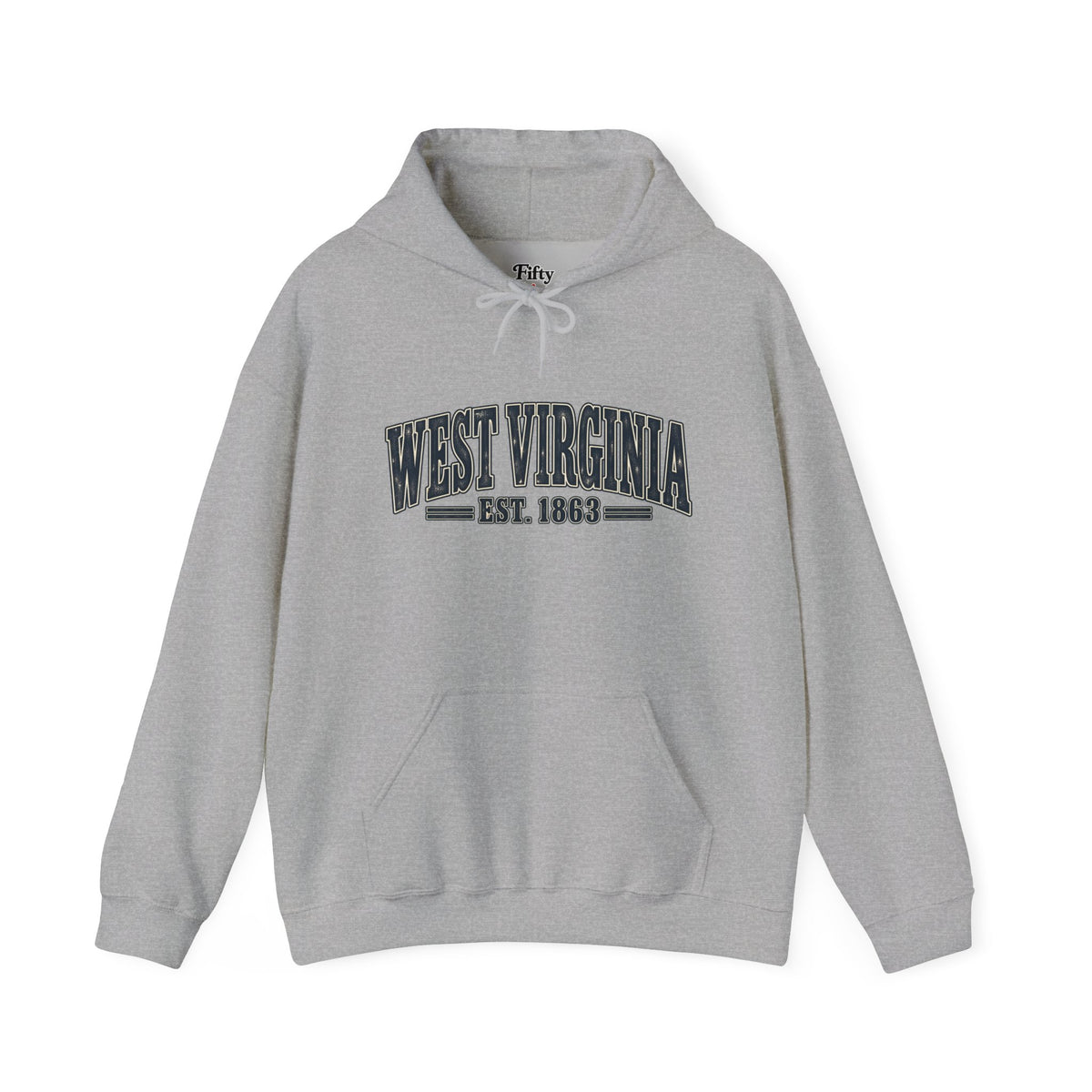 West Virginia Est 1863 Unisex Hoodie State Name Graphic